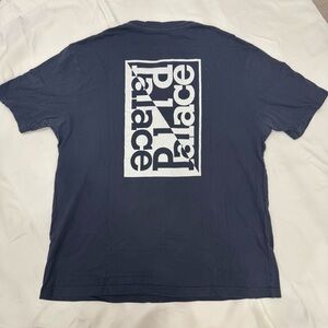 PALACE Skateboard Split Logo Blue and White Short Sleeve Tee xL